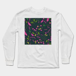 Colorful pattern with autumn plants Long Sleeve T-Shirt